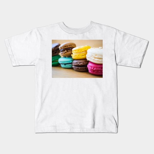 Macaroons Kids T-Shirt by ansaharju